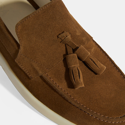 Kahve Erkek Süet Püsküllü Loafer