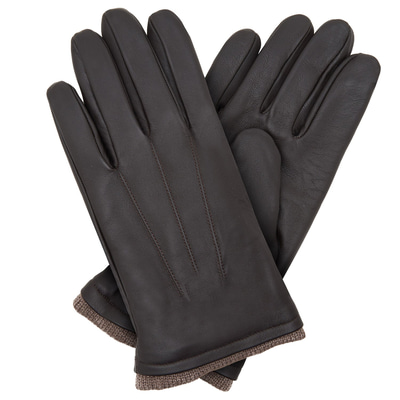 Kahve Erkek Yünlü Deri Eldiven