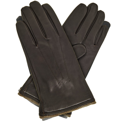 Kahve Erkek Yünlü Deri Eldiven