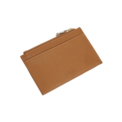 Kahve Fermuarlı Deri Kartlık