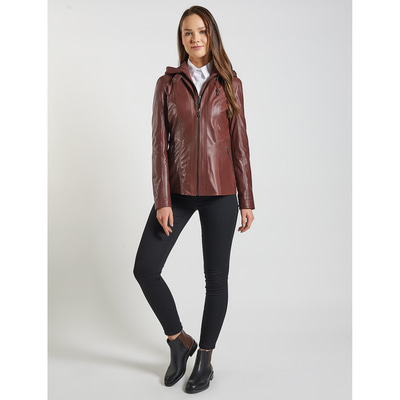 Kahve Fianna Kadın Deri Mont