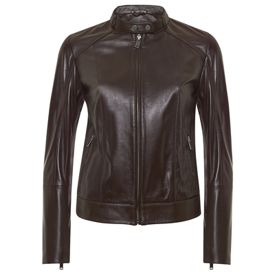 Kahve Gema Kadın Deri Ceket