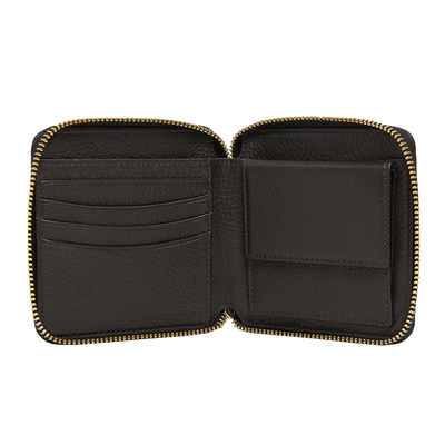 Kahve Kare Kadın Deri Cüzdan