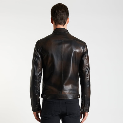 Kahve Kieran Erkek Deri Mont