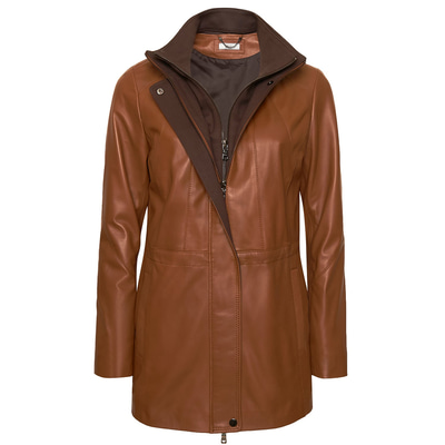 Kahve Laila Kadın Deri Mont