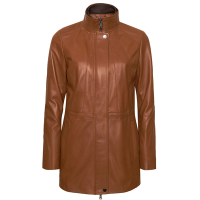 Kahve Laila Kadın Deri Mont