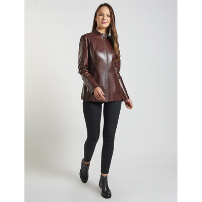 Kahve Marya Kadın Deri Ceket