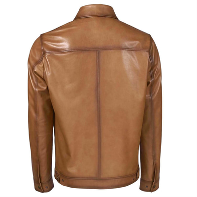 Kahve Mendes Erkek Deri Mont