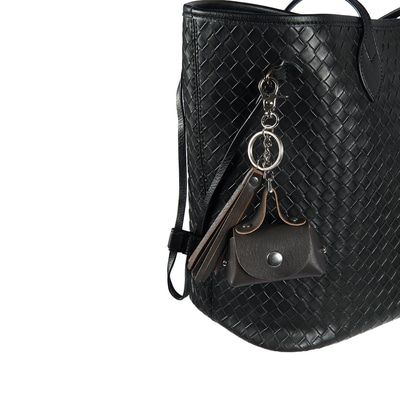 Kahve Mini Deri Anahtarlık