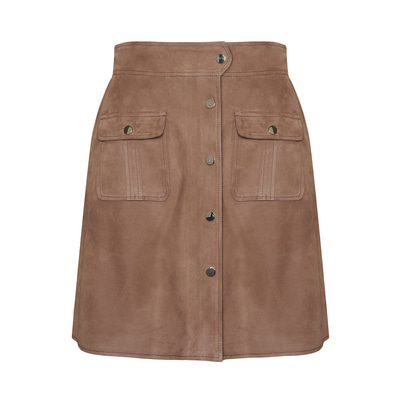 Kahve Nicci Kadın Süet Etek