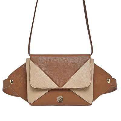 Kahve Rose Kadın Deri Bel Çantası