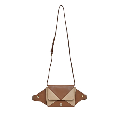 Kahve Rose Kadın Deri Bel Çantası