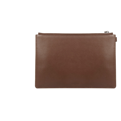 Kahve Yıldızlı Kadın Deri Clutch