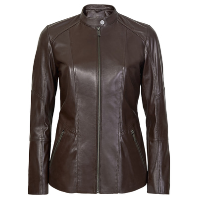 Kahve Zaira Kadın Deri Ceket