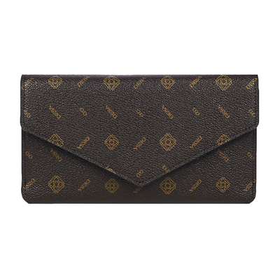 Kahve Zarf Monogram Kadın Cüzdan