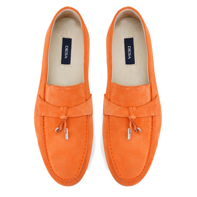 Kaitlin Turuncu Erkek Süet Deri Loafer