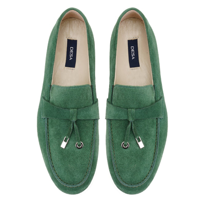 Kaitlin Yeşil Erkek Süet Deri Loafer