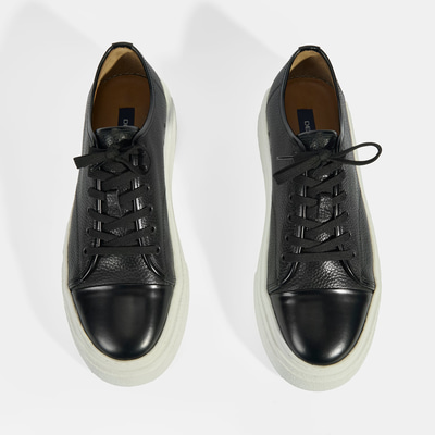 Kalinda Siyah Erkek Deri Bağcıklı Günlük Ayakkabı