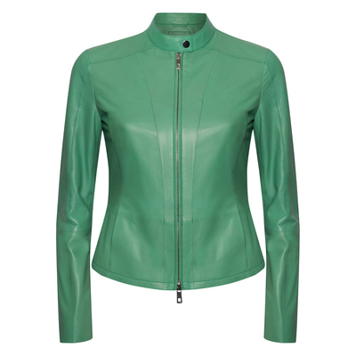 Kalle Yeşil Kadın Deri Ceket
