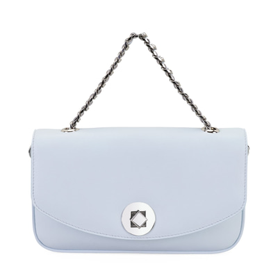 Karla Mavi Kadın Deri Omuz Çantası