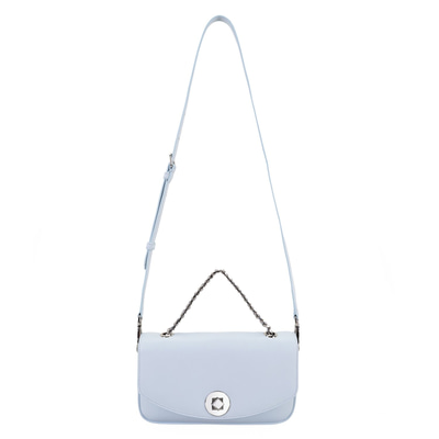 Karla Mavi Kadın Deri Omuz Çantası