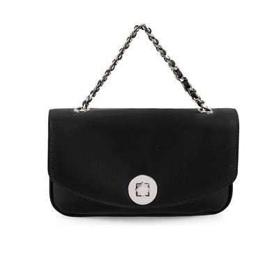 Karla Siyah Kadın Deri Omuz Çantası