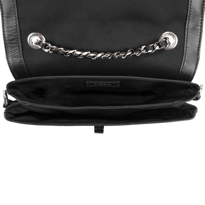 Karla Siyah Kadın Deri Omuz Çantası