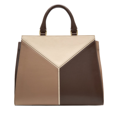 Karmen Krem Kadın Kroko Baskılı Deri El Çantası