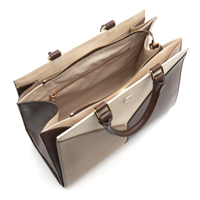 Karmen Krem Kadın Kroko Baskılı Deri El Çantası