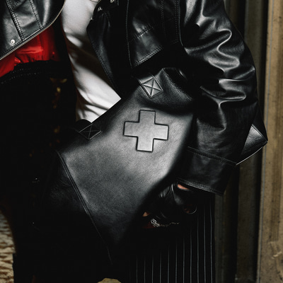 KeinxDesa Siyah Deri Seyahat Çantası