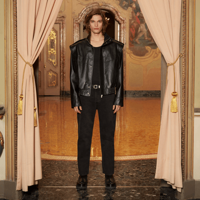 KeinxDesa Siyah Unisex Oversize Deri Ceket 