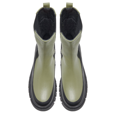 Keira Yeşil Kadın Deri Chelsea Bot