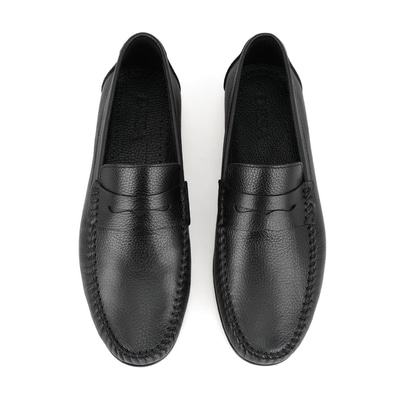Kelvin Siyah Erkek Deri Loafer