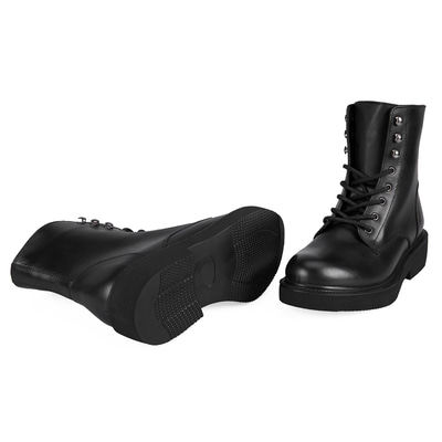 Kenia Siyah Kadın Fermuarlı Deri Bot