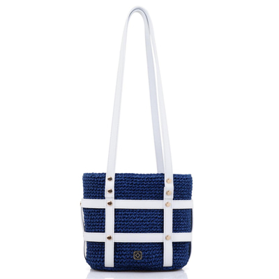 Kenyon Lacivert Kadın Hasır Omuz Çantası