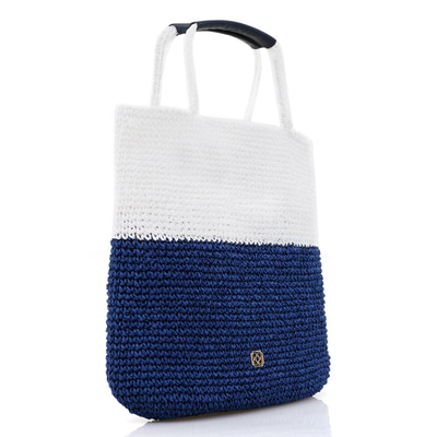 Kevin Lacivert Kadın Hasır Omuz Çantası