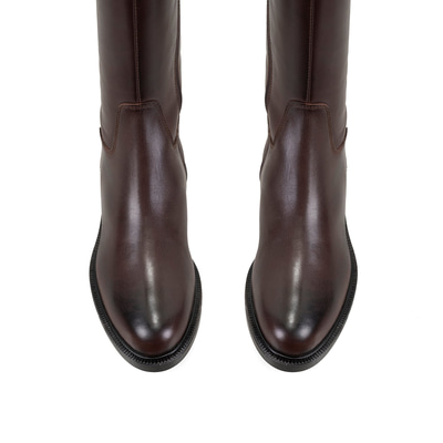 Kiar Koyu Kahve Kadın Deri Çizme