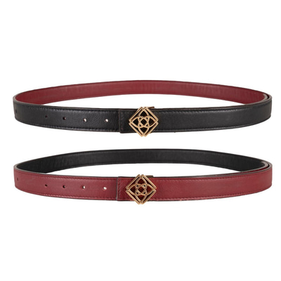 Kieran Bordo Kadın Çift Taraflı Deri Kemer