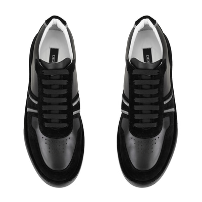 Kirk Siyah Erkek Deri Spor Ayakkabı