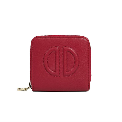 Kırmızı D Logolu Kadın Deri Cüzdan