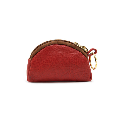 Kırmızı Kadın Deri Bozuk Para Cüzdanı