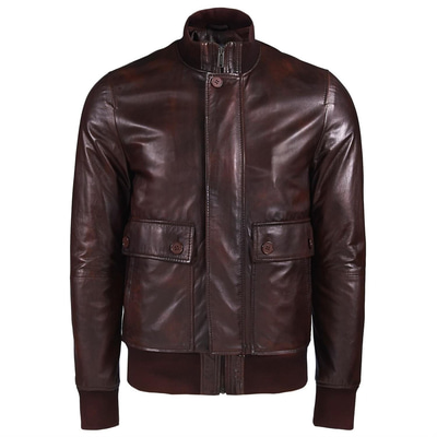 Kırmızı Rufio Erkek Deri Mont