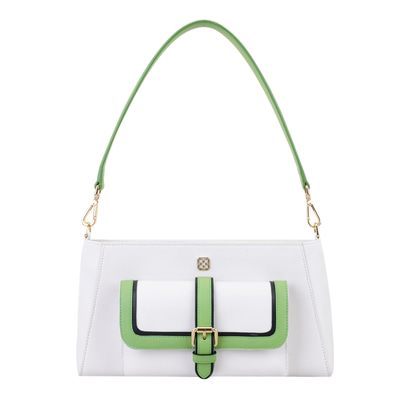 Knospe Beyaz Kadın Deri Omuz Çantası