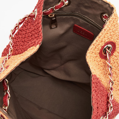 Kort Turuncu Kadın Hasır Omuz Çantası