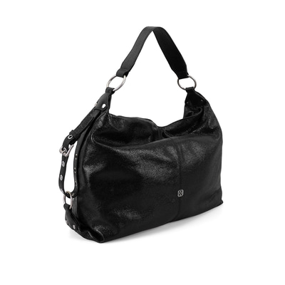 Krista Siyah Kadın Deri Omuz Çantası