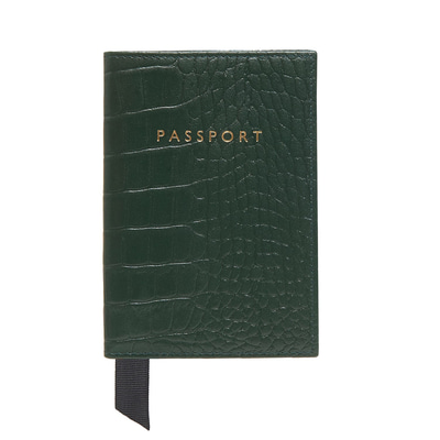 Kroko Baskılı Deri Pasaportluk