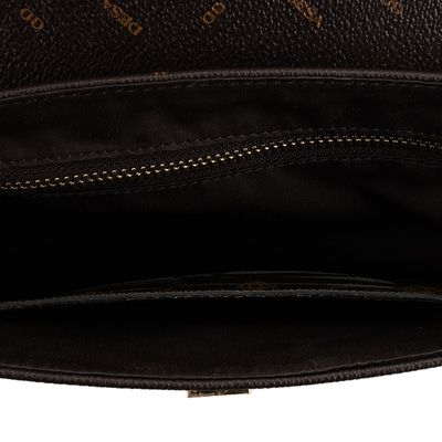 Kyle Kahve Kadın Monogram Deri Omuz Çantası