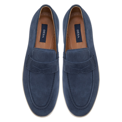 Lacivert Dolce Erkek Süet Loafer