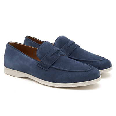 Lacivert Dolce Erkek Süet Loafer