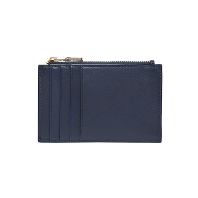 Lacivert Fermuarlı Deri Kartlık